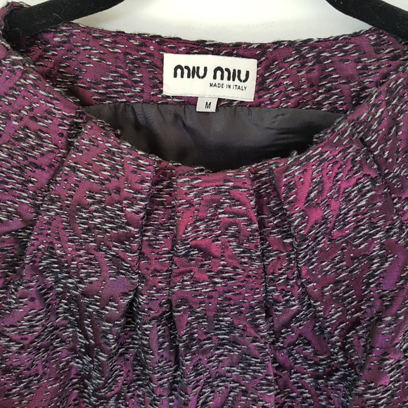 MIU MIU Silk Cocktail Dress Medium Made in Italy - Picture 3 of 9